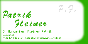 patrik fleiner business card